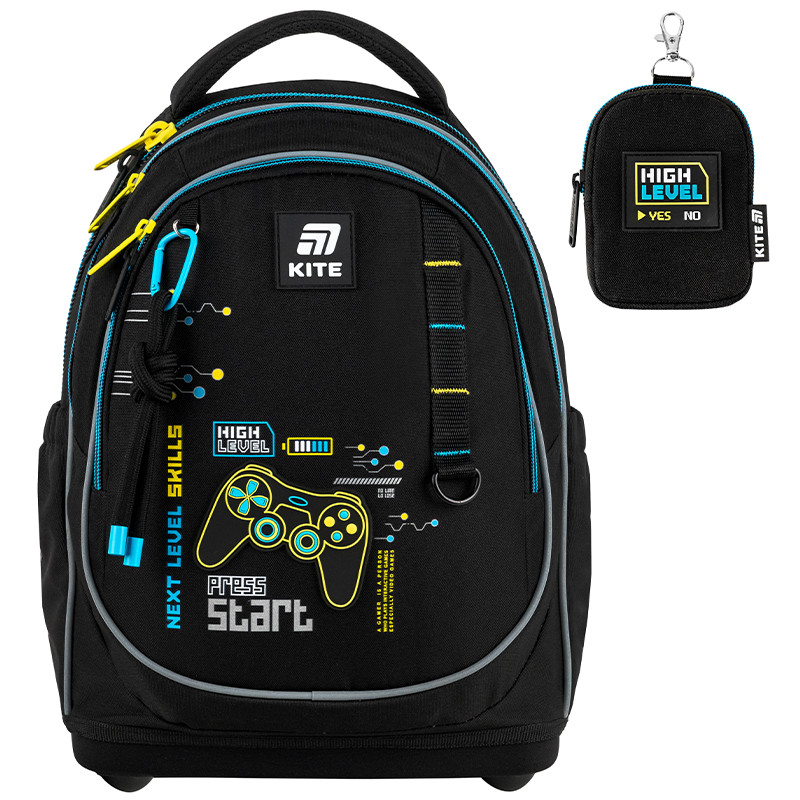 Рюкзак шкільний Kite Education Good Game K25-724S-4   S(115 — 130 см)  36x27x16  чорний